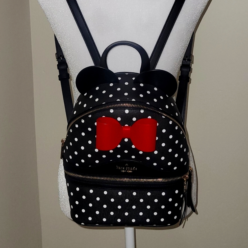 Brand New Kate Spade, Genuine Leather, Minnie Mouse Backpack/Purse